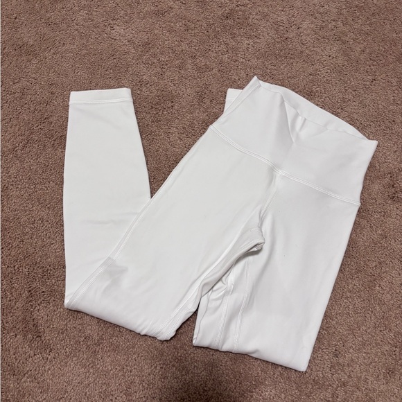 lululemon athletica Pants - Lululemon Double Lined White High-Waisted Leggings